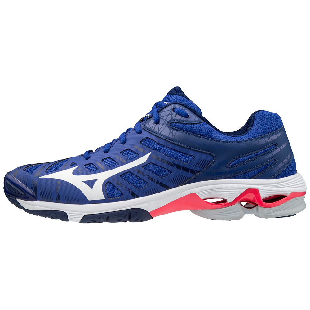 Tenis Para Voleibol Mizuno Wave Voltage Para Hombre Azules/Blancos/Rosas 9860743-AT